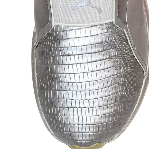 WOMEN'S PUMA SNEAKERS SILVER METALLIC ENZO ETYLE W/ SOFT SOLE | SIZE 8 - Picture 5 of 6